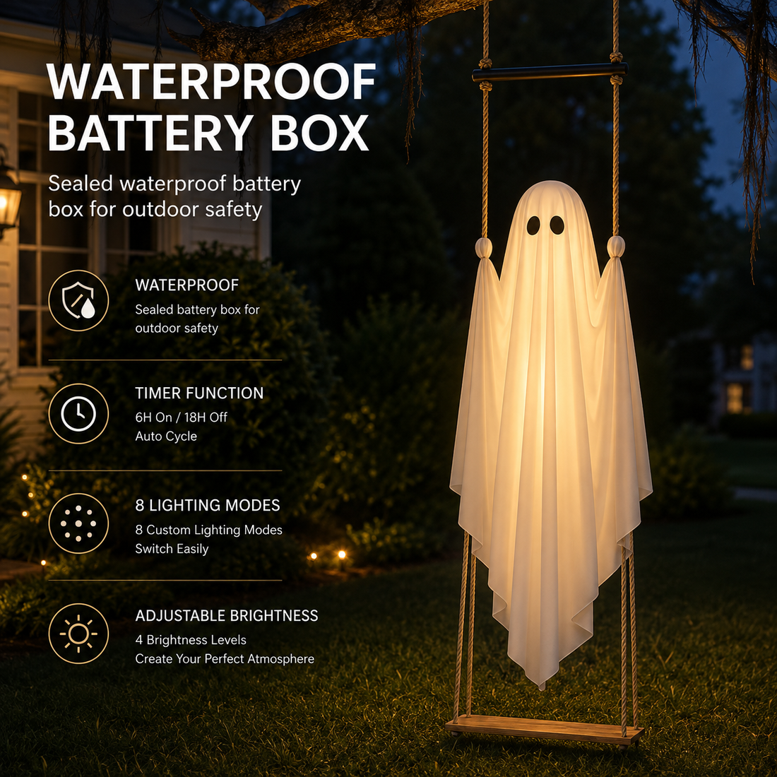BooLume™ Swinging Ghost Light